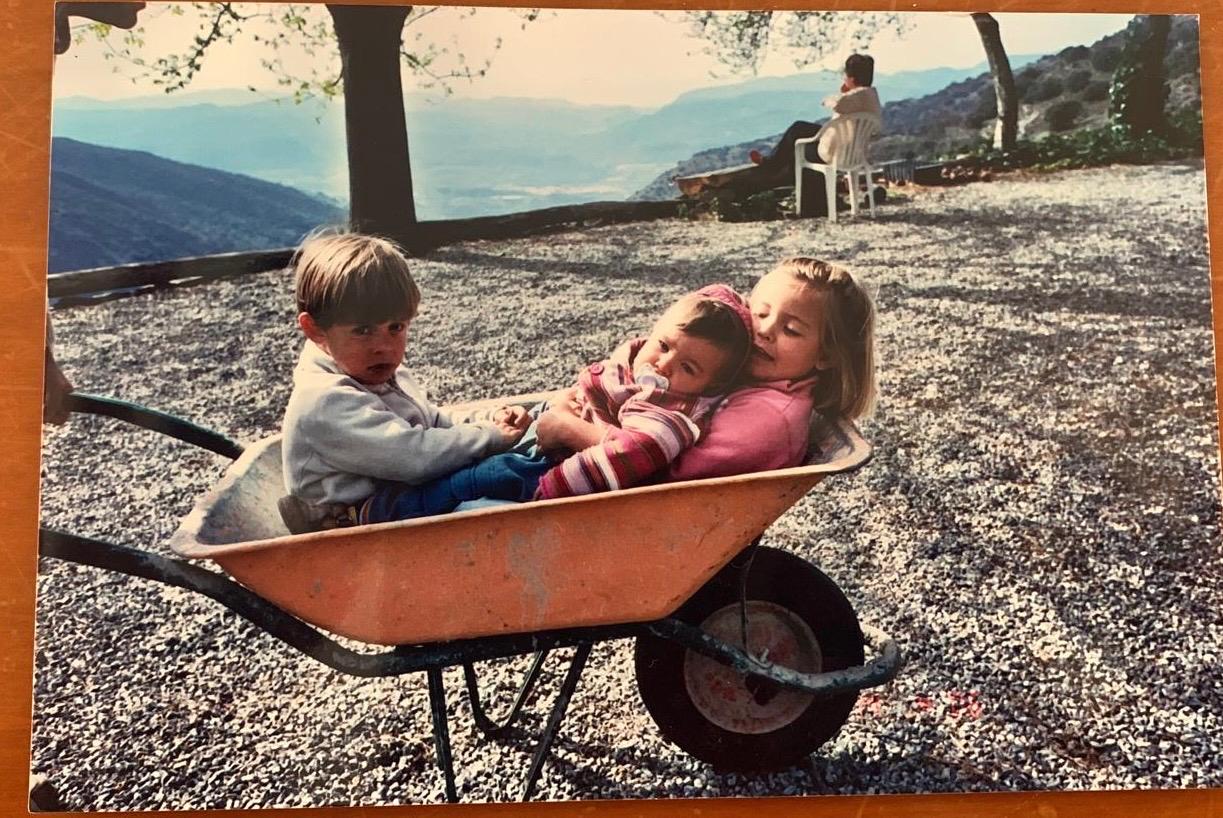 Carretilla con papá